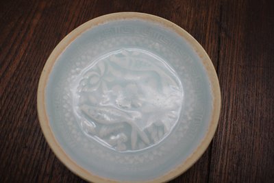 影青白釉印纹盘