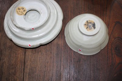 影青釉花扣盏托套